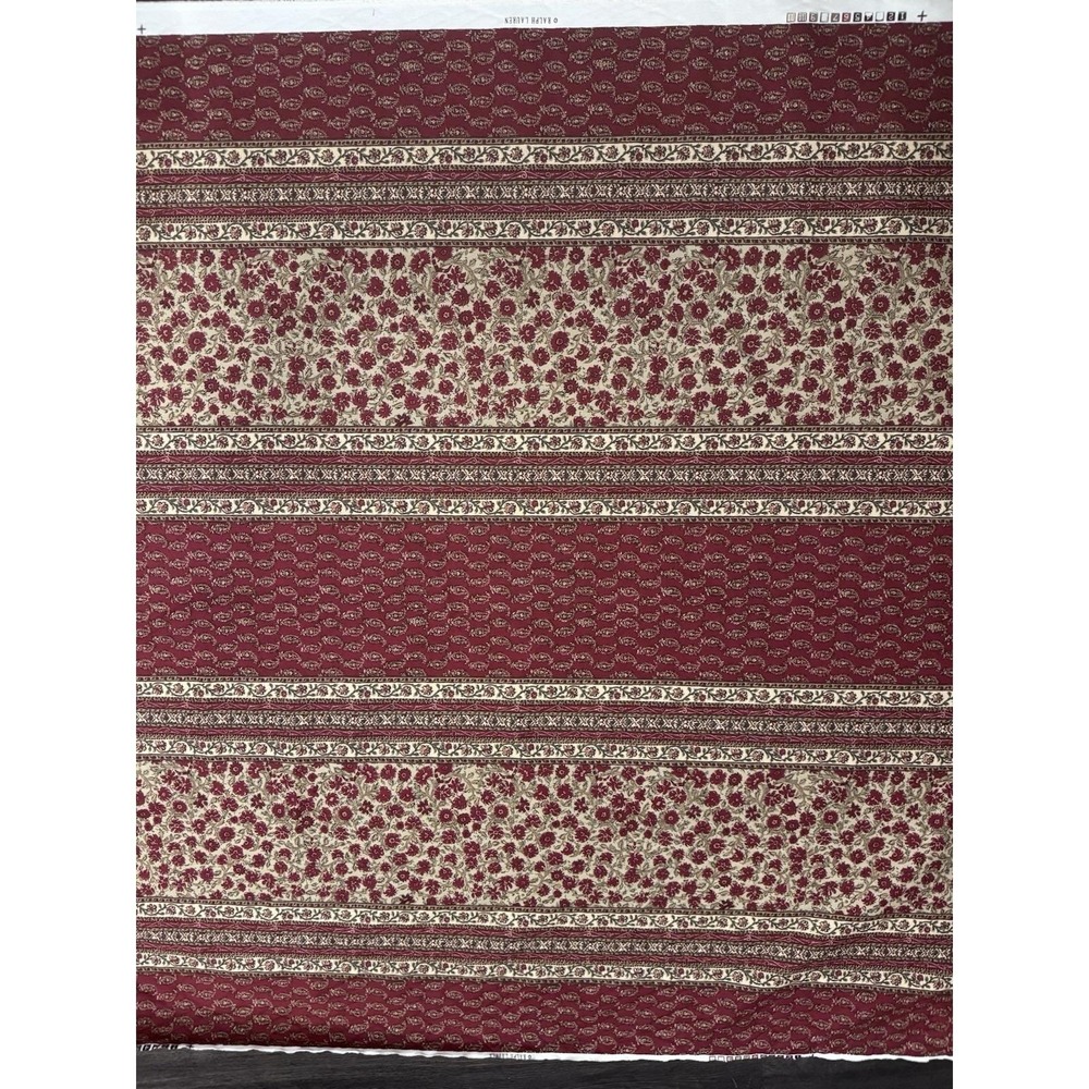 Ralph Lauren Vintage Upholstery Fabric 9+ Yards Discontinued NEW NOS 55"Wide Red - Picture 3 of 16